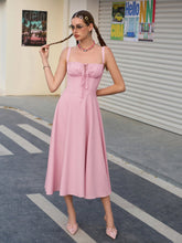 Ruched Bust Split Thigh Cami Dress